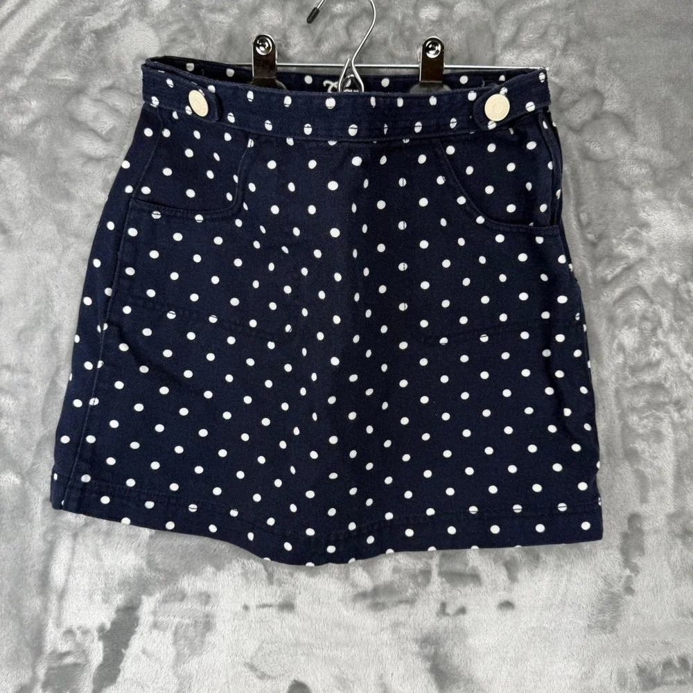 Gap Kids Navy Blue White Polka Dot Skort Size 14 Regular‎ 100% Cotton womens